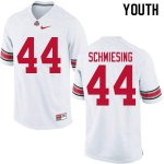 Youth Ohio State Buckeyes #44 Ben Schmiesing White Nike NCAA College Football Jersey April ESQ3144MX